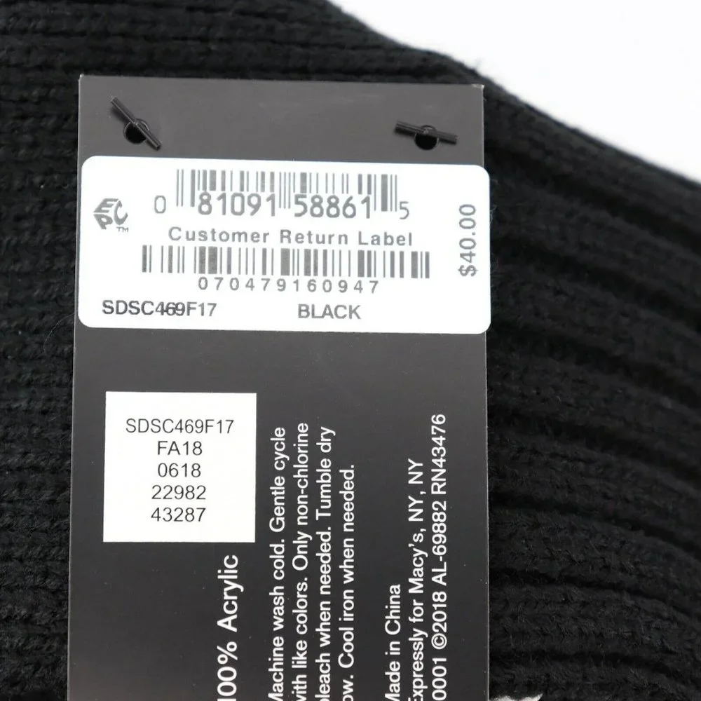 Alfani Mens Space-Dyed Scarf Black
